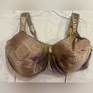 Bali Beige Size 40DD Bra Minimizer Satin Tracings Underwire Non Padded Full 3562